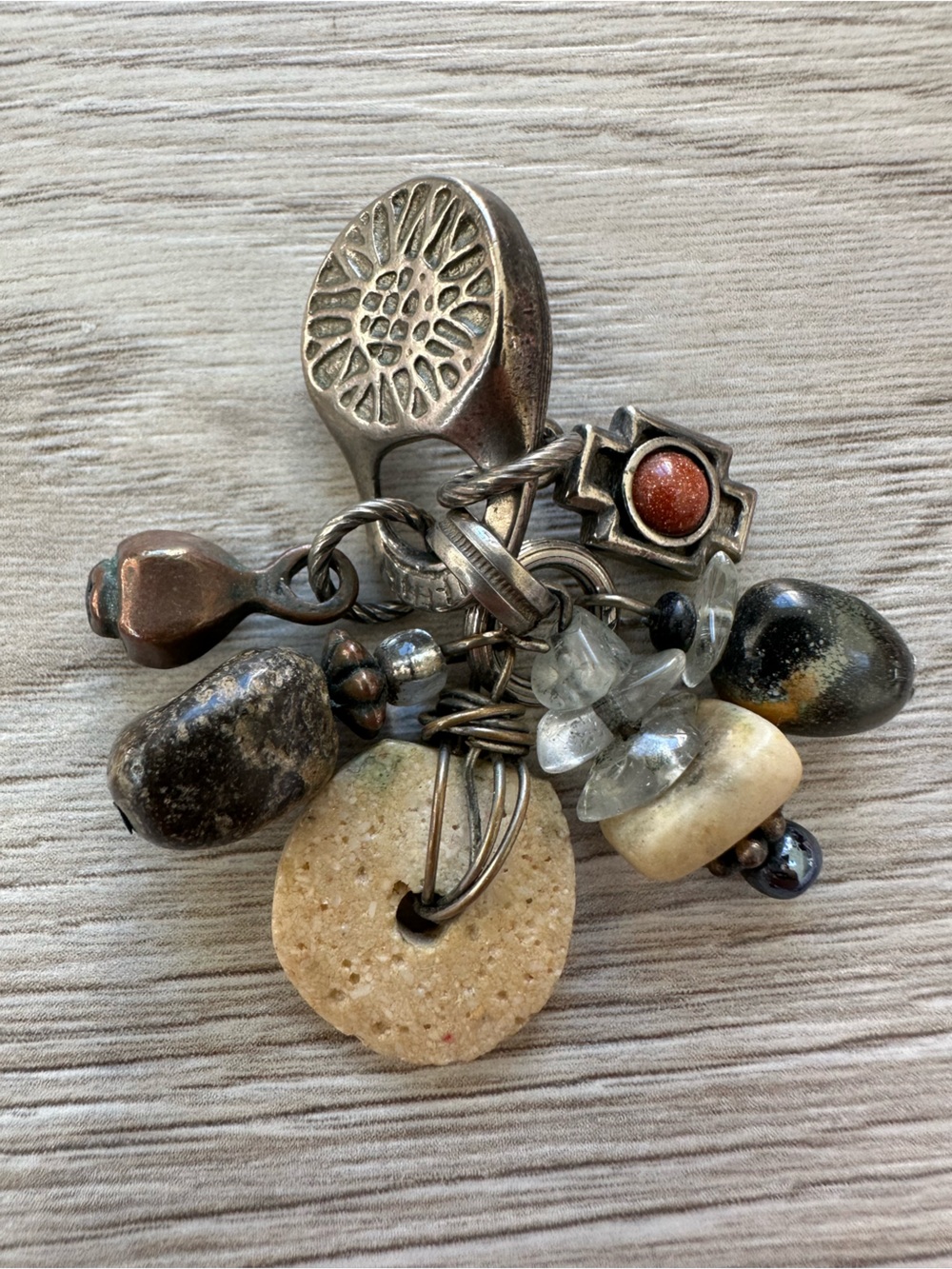 Robert Rose Mixed Media Boho Charm Earrings Southwest Rodeo Vintage Country - Picture 3 of 5